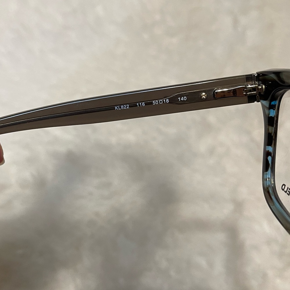 Women’s Karl Lagerfeld Glasses - Striped Green - Picture 4 of 7